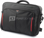 Targus Clamshell Laptop Bag CN418EU Black/Red, Shoulder strap, Briefcase