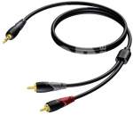 PROCAB 3,5 MM JACK MALE STEREO -2X RCA/CINCH MALE 3 M
