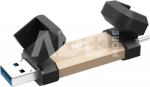 Silicon Power DS72 | 1000 GB | USB Type-A and USB Type-C 3.2 Gen 2 | Gold