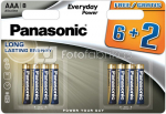 Panasonic Everyday Power battery LR03EPS/8B (6+2)