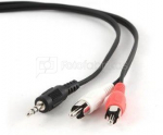 Cablexpert 2.5m, 3.5mm/2xRCA, M/M 2.5 ", Black, Red, White