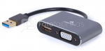 Cablexpert USB display adapter A-USB3-HDMIVGA-01 0.15 m, USB 3.0 Type-A