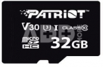 Patriot MicroSDHC card 32GB VX V30 C10 UHS-I U3