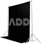 Caruba Achtergronddoek 2x3m Zwart