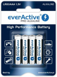Baterijos LR03 everActive Pro Alkaline LR03 4xAAA