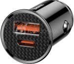 Baseus Circular Car Charger PD QC4.0+ 5A 30W (black)
