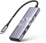Adapter 5-in-1 UGREEN CM511, Hub USB-C to 2x USB,HDMI, USB-C, TF/SD (Grey)