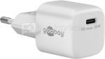 Goobay 59716 USB-C PD GaN Fast Charger Nano (30 W), White Goobay USB-C PD GaN Fast Charger Nano (30 W) 59716