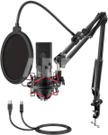 Condenser microphone with tripod Fifine T732 (black)