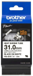 HSe261E Heat shrink tube - Black on White, 31.0 mm