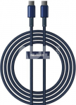 Cable USB-C to USB-C Baseus Tungsten Gold, 100W, 2m (blue)