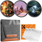 K&F Concept K&F 77MM Star Filters 3pcs Set 4+6+8 Points Cross Screen Starburst Filter Special Effect Camera Lens
