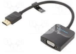 Adapter HDMI VGA FHD 0.15m Black