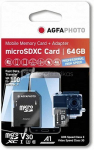 AgfaPhoto MicroSDXC UHS I 64GB Prof. High Speed U3 V30 A1