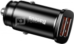 Baseus Square Car Charger 2xUSB QC3.0 5A 30W (Black)
