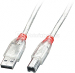 CABLE USB2 A-B 2M/TRANSPARENT 41753 LINDY