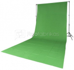 Quadralite žalias tekstilinis fonas 2,85x6m
