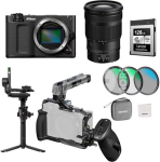 Nikon ZR pulmade filmimise komplekt - kaamera, objektiiv, stabilisaator ja muud tarvikud