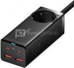 Baseus GaN3 Pro wall charger / powerstrip 2xUSB + 2xUSB-C + AC, 100W (black)