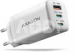 AXAGON ACU-DPQ65W GaN Wall charger 65W, 3x port (USB-A + dual USB-C), PD3.0/PPS/QC4+/Apple
