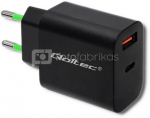 Qoltec Charger 18W 5-12V, 1.5-3A, USB C