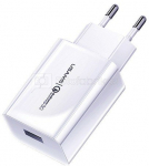 USAMS Charger T22 18W QC 3.0 with USB-C kable