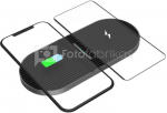 Platinet wireless charger 2x10W PWCDB