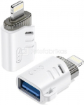 XO adapter USB-Lightning OTG, white (NB256A)