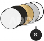 K&F Concept K&F 110cm 5 in 1 round reflector with handle foldable multiple discs with tote bag - translucent, si
