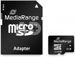 MEMORY MICRO SDHC 8GB C10/W/ADAPTER MR957 MEDIARANGE