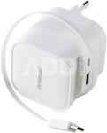 Intenso Power Adapt. W65ACIC 65W 2xUSB-C/USB-A ausziehb.Kab. wei&szlig;