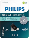 Philips 2 in 1 Black 32GB OTG USB C + USB 3.1