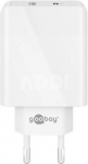 Goobay 61674 Dual USB-C PD Fast Charger (30 W), White Goobay