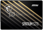 SSD|MSI|SPATIUM S270|480GB|SATA|3D NAND|Write speed 450 MBytes/sec|Read speed 500 MBytes/sec|2,5"|TBW 250 TB|MTBF 2000000 hours|S78-440E350-P83