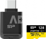 Silicon Power memory card microSDXC 128GB Inspire + card reader