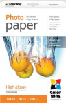 ColorWay High Glossy Photo Paper, 10x15, 230 g/m2, 50 sheets
