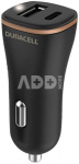 Car Charger USB, USB-C 27W Duracell (Black)