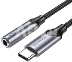 Cable USB-C 3.5mm Jack 0.1m grey