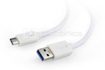 CABLE USB-C TO USB3 1M WHITE/CCP-USB3-AMCM-1M-W GEMBIRD
