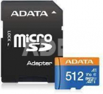 ADATA CARD MICROSDHC 512GB UHS-I CL10 100/20 MB/s W/1 Adap.