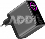 GaN 100W PD QC TFT Grey
