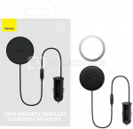 Magnetick&yacute; drž&aacute;k telefonu do auta Baseus CW01 do větrac&iacute; mř&iacute;žky s nab&iacute;ječkou do auta USB-C, 15W + 25W (čern&yacute;)
