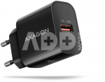 AXAGON ACU-QC18 Wall charger 18W, 1x port USB-A, QC3.0/AFC/Apple, black