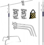K&F Concept 3.3m C-type magic leg stainless steel heavy duty stand with 126cm crossbar