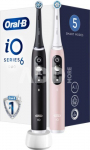 Oral-B Electric Toothbrush | iO6 DuoPack | Rechargeable | For adults | Number of brush heads included 2 | Number of teeth brushing modes 5 | Black/Pink