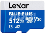 Blue Plus Micro SDXC 512GB Class 10 LMSBLPL512G-BNANG