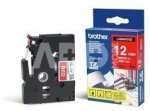 Brother TZ-E435, 12mm white on red, p-touch tape