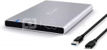 FANTEC ALU7MMU3 silver Aluminium 2,5 SATA, USB 3.0, 7mm
