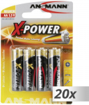 20x4 Ansmann Alkaline Mignon AA LR 6 X-Power