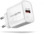 AXAGON ACU-QC18W Wall charger 18W, 1x port USB-A, QC3.0/AFC/Apple, white